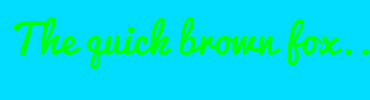 Image with Font Color 00FF0B and Background Color 00DDFF